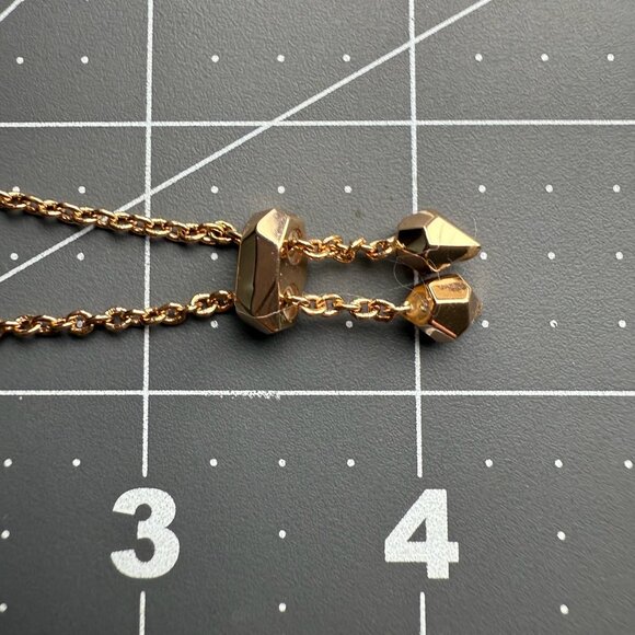 Kendra Scott Rose Gold Chain Bracelet With Iridescent Faceted Stone Adjustable C - Picture 5 of 6